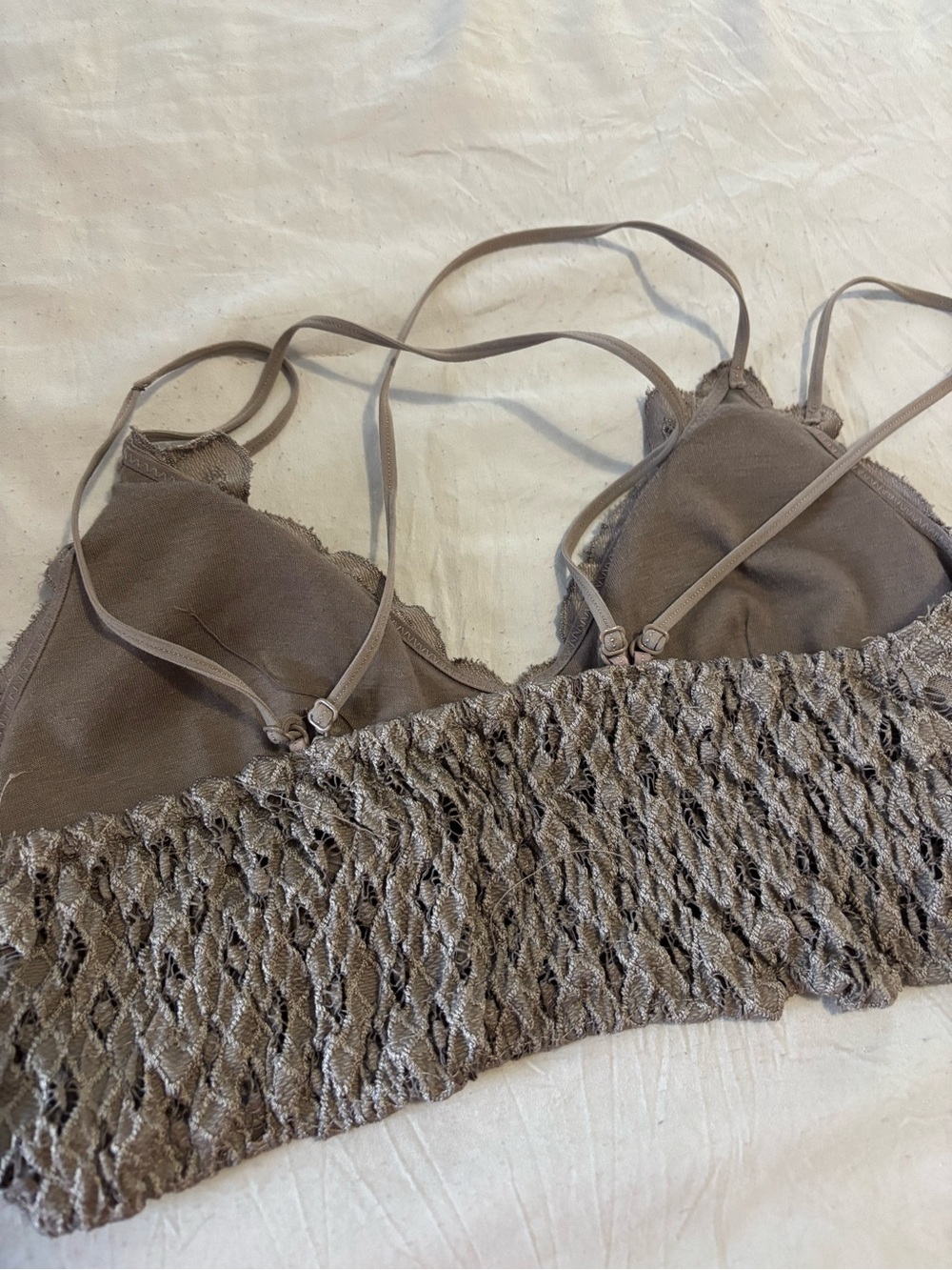 Wishlist Lace Bralette in Taupe Brown - Picture 3 of 5